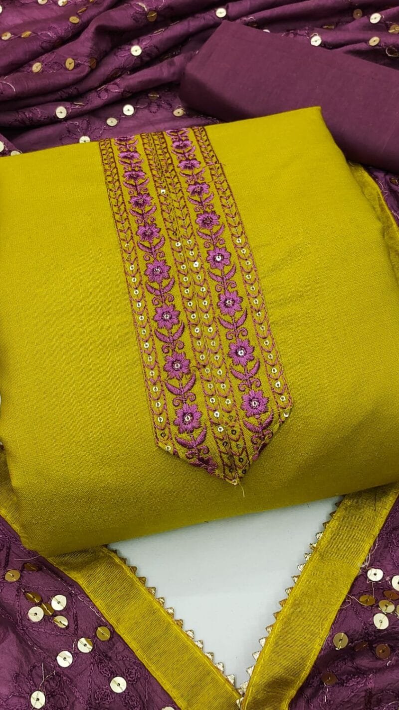 Buy Bombay Cotton Tie Daman Work Dress Material