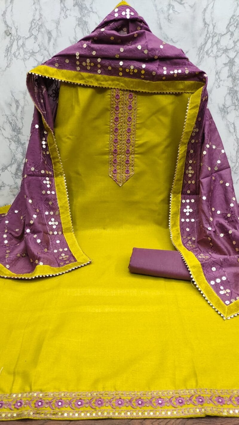 Buy Bombay Cotton Tie Daman Work Dress Material