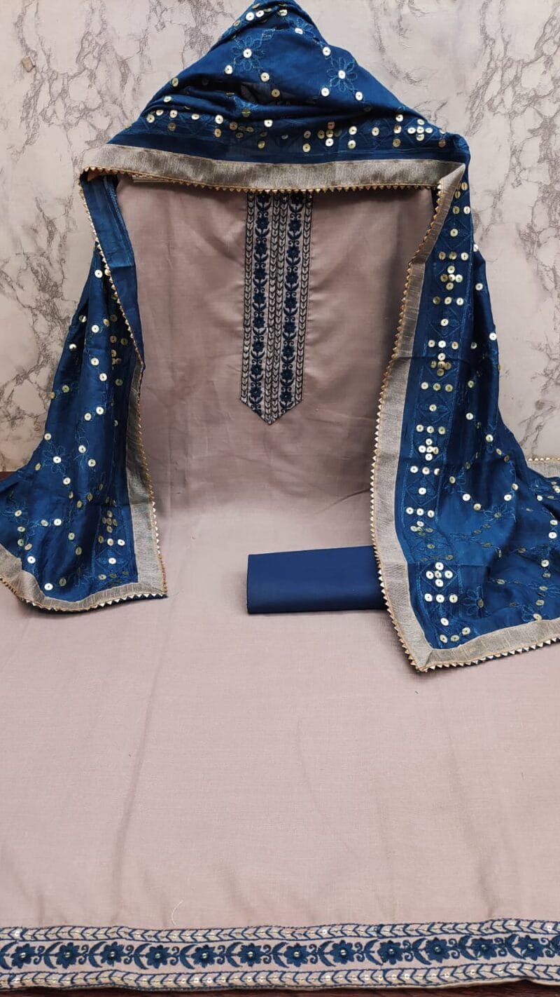Buy Bombay Cotton Tie Daman Work Dress Material