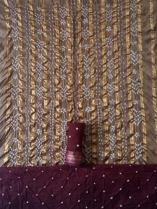 Buy Cotton Satin Bandhej Bandhani Wholesale Cotton Dress Material
