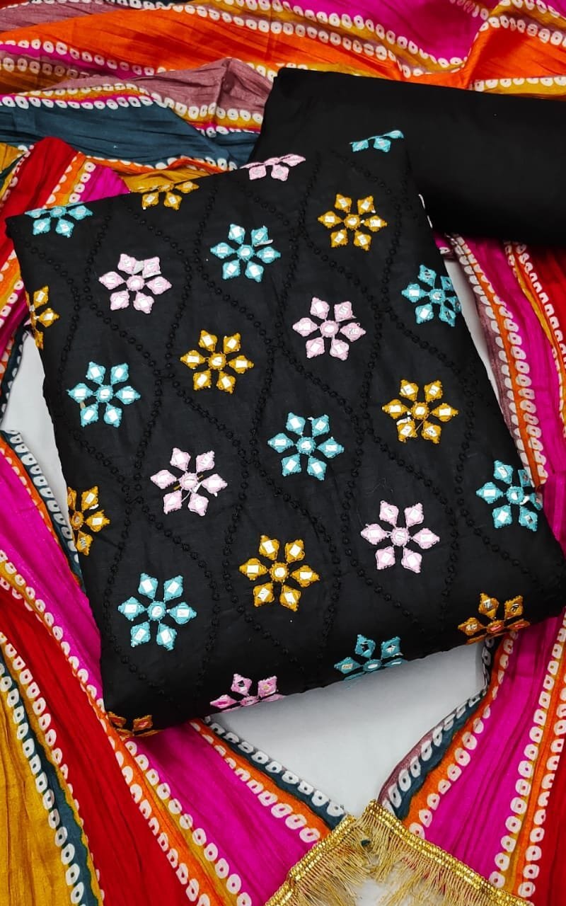 Buy Cotton Work Exclusive Wholesale Dress Material Suit