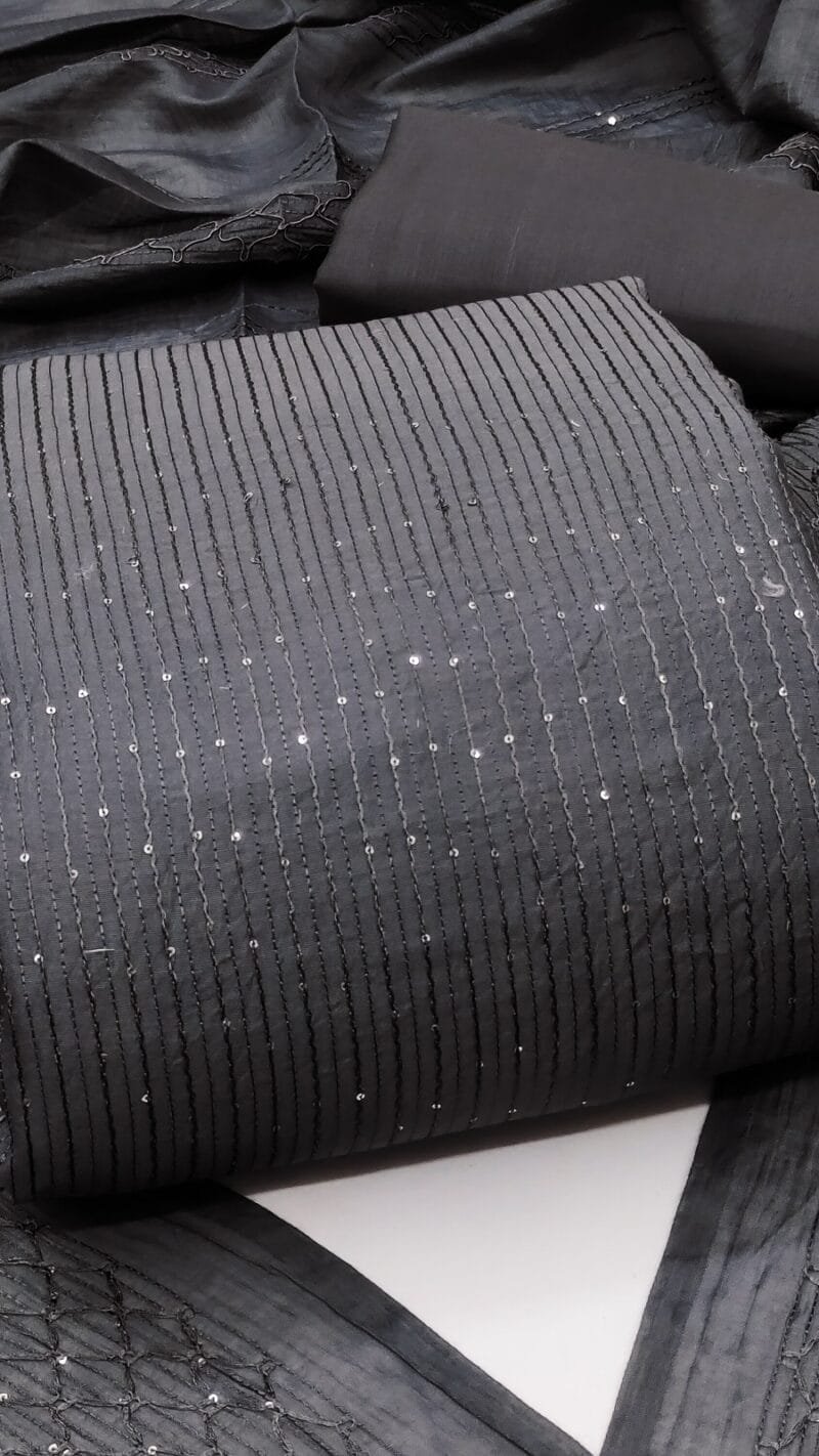 Buy Diable Chanderi Croset Work Wholesale Cotton Dress Material