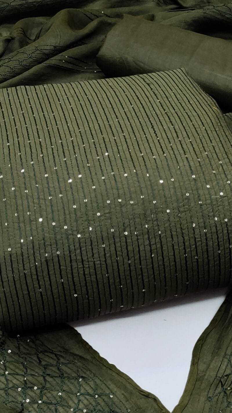 Buy Diable Chanderi Croset Work Wholesale Cotton Dress Material