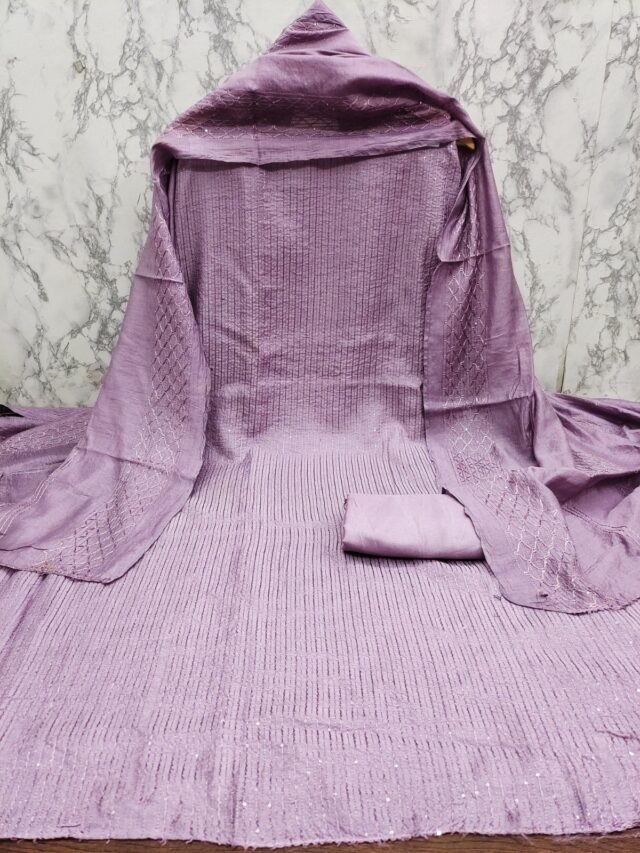 Buy Diable Chanderi Croset Work Wholesale Cotton Dress Material
