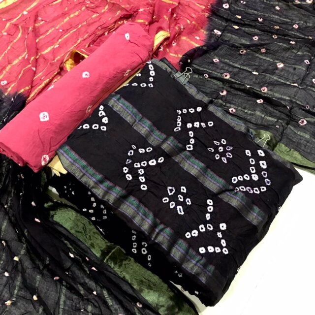 Buy Hand Bandhej Wholesale Cotton Dress Material