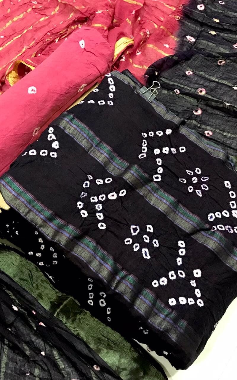 Buy Hand Bandhej Wholesale Cotton Dress Material