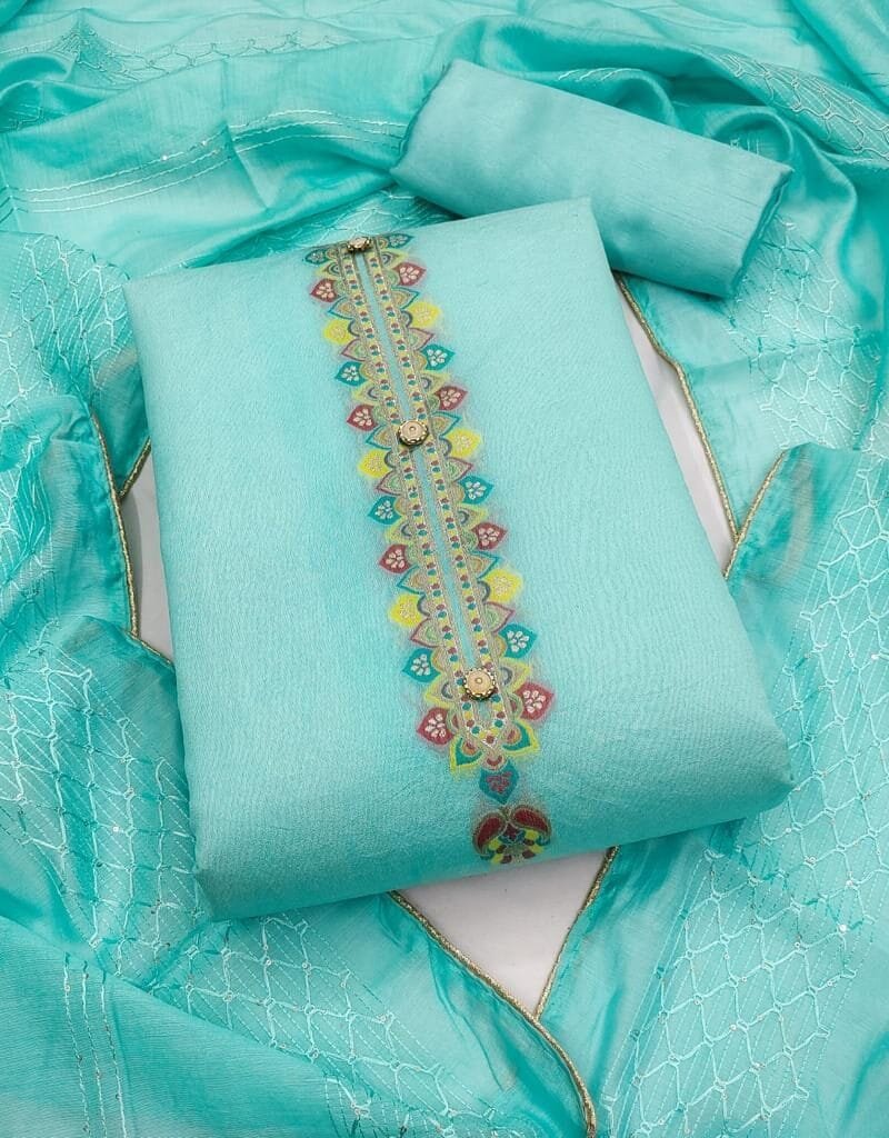 Buy Latest Jacquard Banarasi Wholesale Dress Material