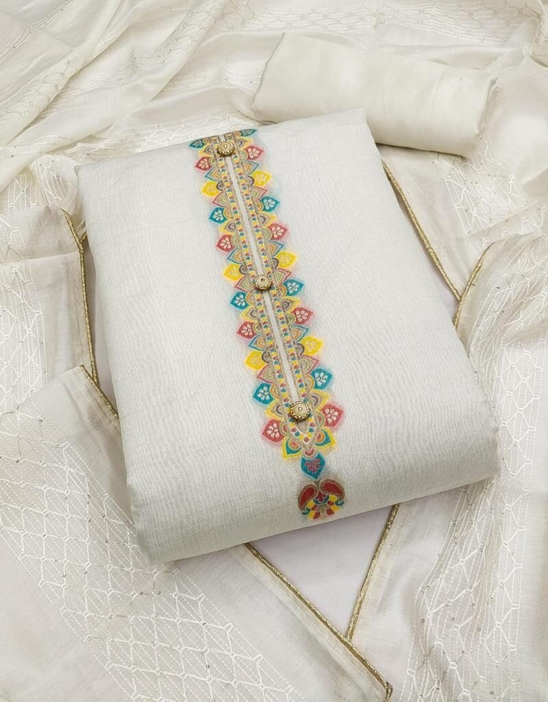 Buy Latest Jacquard Banarasi Wholesale Dress Material