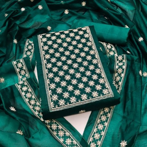 Buy Modal Chanderi Work Wholesale Dress Material