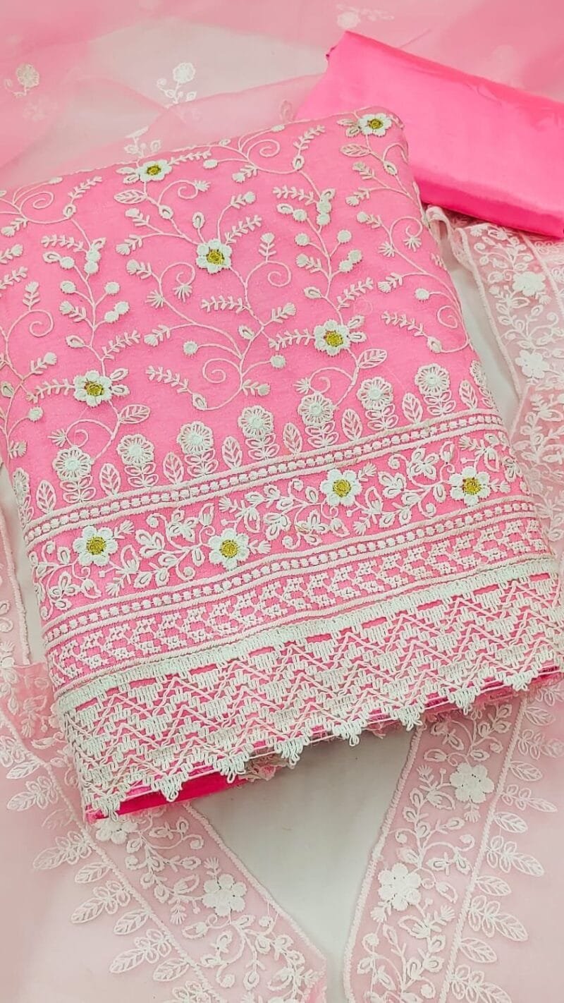 Buy Multi Thread Work Wholesale Cotton Dress Material
