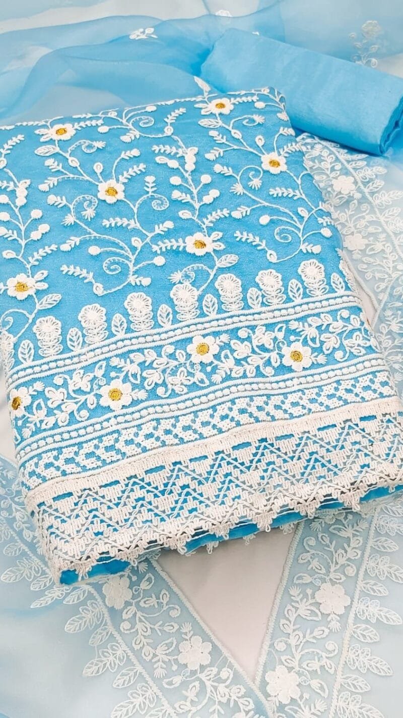 Buy Multi Thread Work Wholesale Cotton Dress Material