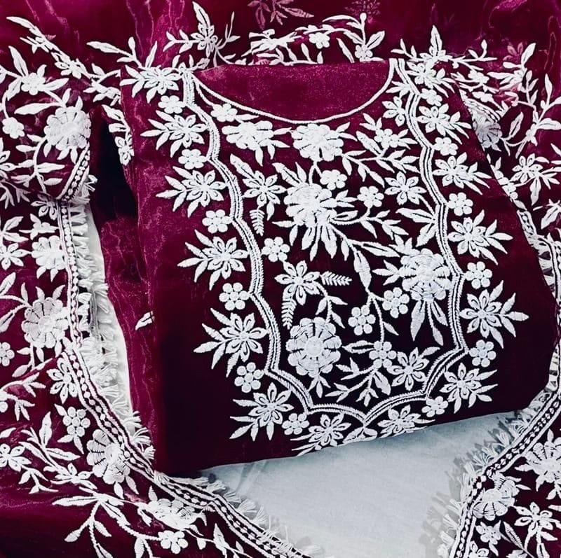 Buy Organza Cotton Thread Wholesale Dress Material