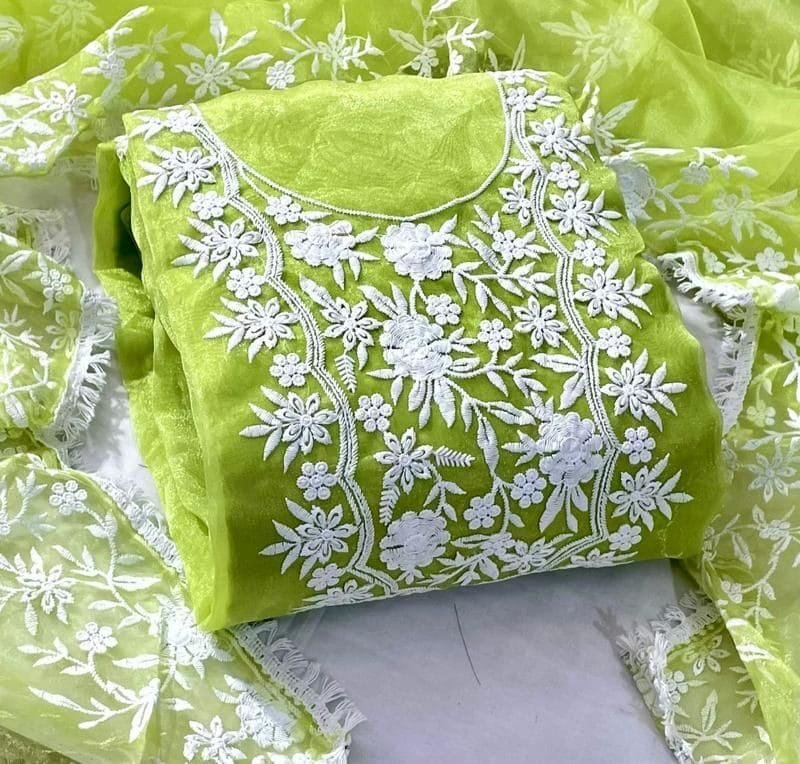 Buy Organza Cotton Thread Wholesale Dress Material