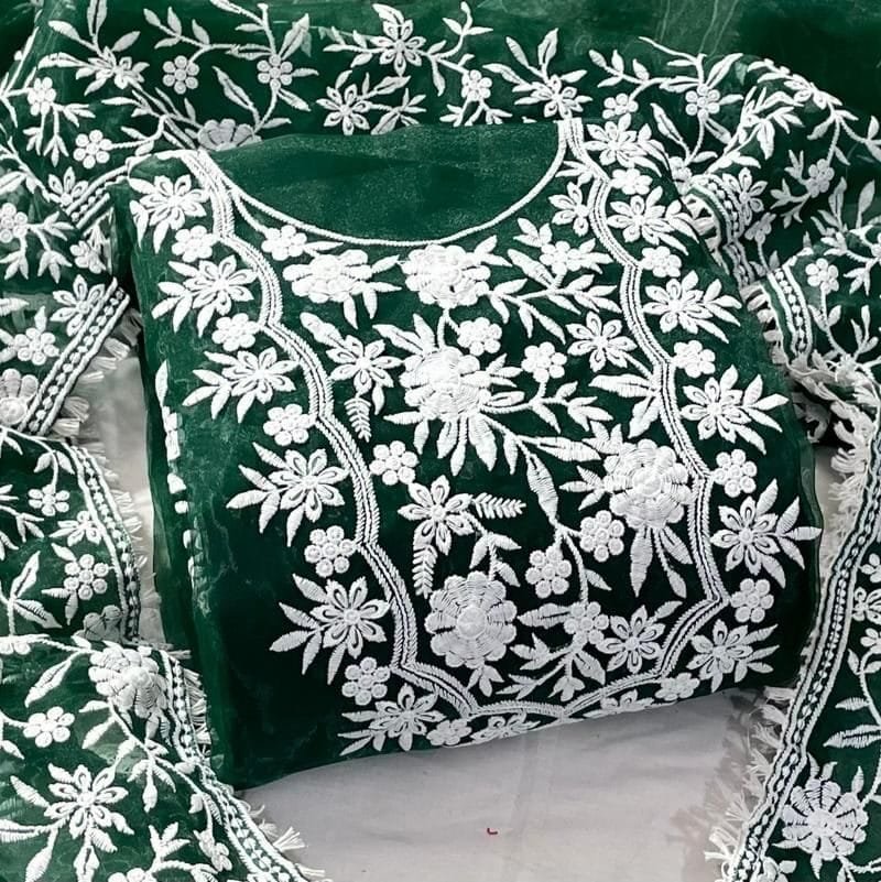 Buy Organza Cotton Thread Wholesale Dress Material