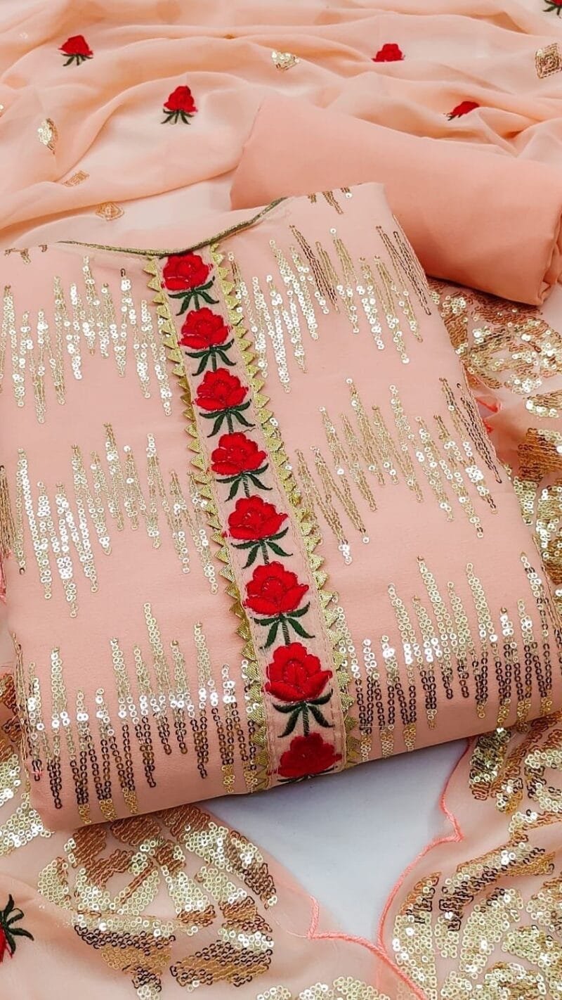 Buy Original Georgette Work Wholesale Dress Material
