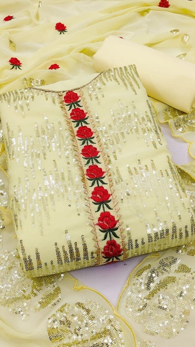 Buy Original Georgette Work Wholesale Dress Material