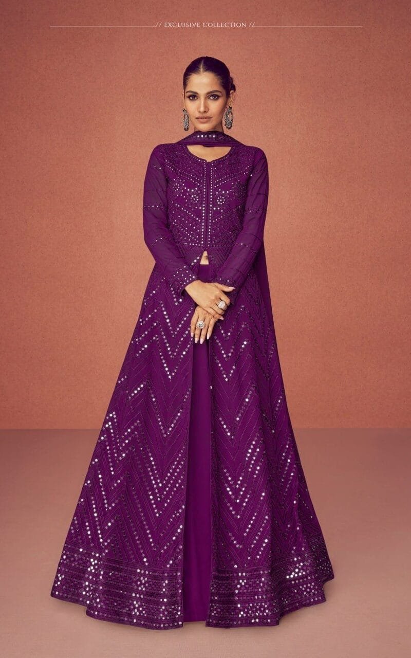 Buy Real Georgette with Embroidery Work Sequence Work Suits