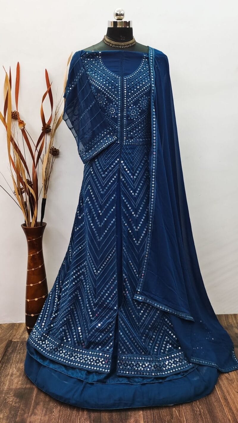 Buy Real Georgette with Embroidery Work Sequence Work Suits