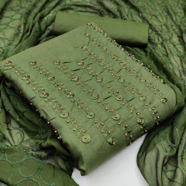 Buy Slub Cotton Embroidery Wholesale Dress Material