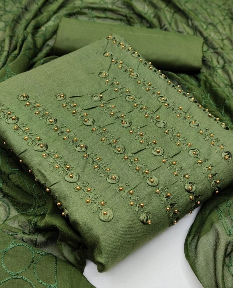 Buy Slub Cotton Embroidery Wholesale Dress Material