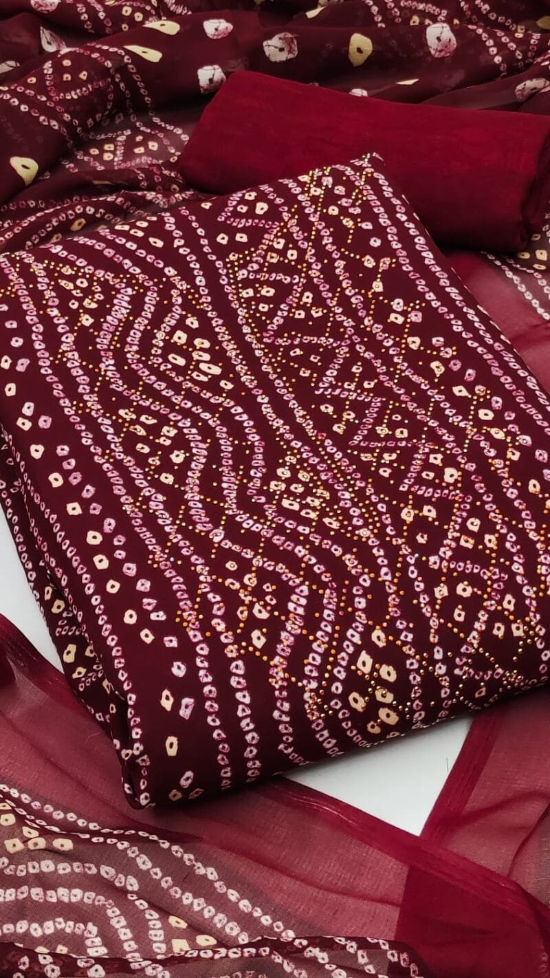 Buy Wholesale Georgette Dress Material With Work