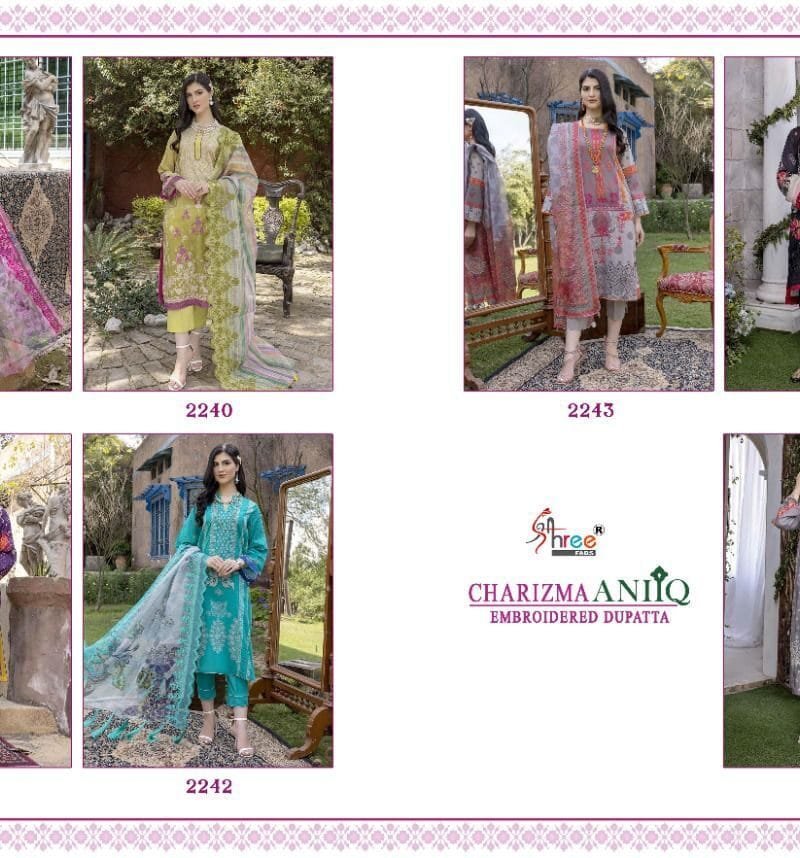 Charisma Aniiq Embroidered Shree Fab Pakistani Salwar Suits