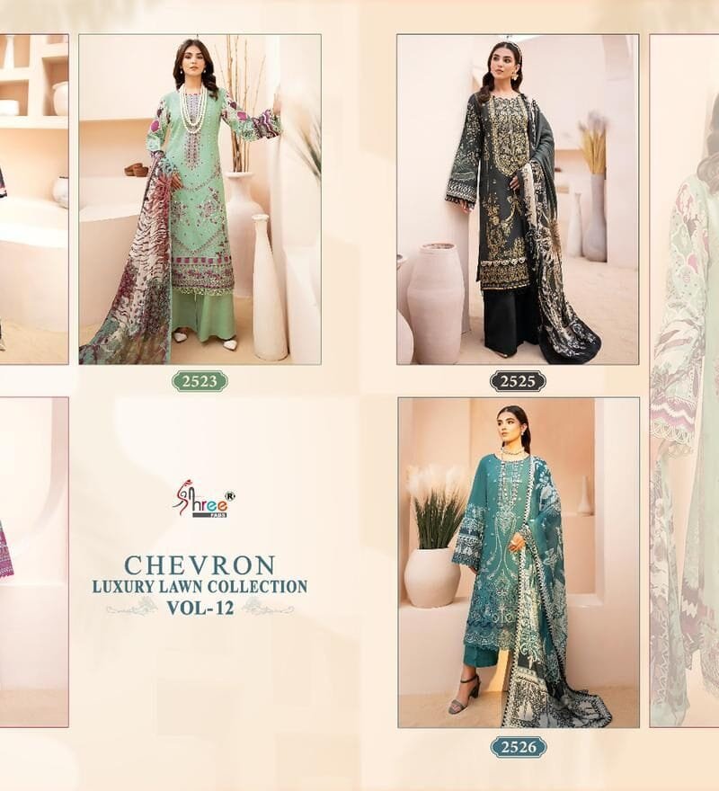 Chevron Luxury Lawn Collection Vol 12 Shree Fab