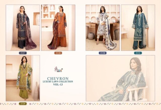 Chevron Luxury Lawn Collection Vol 13 Shree Fabs Pakistani Salwar Suits