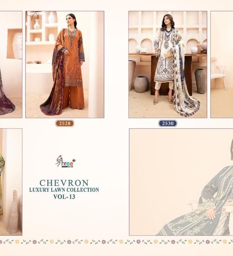 Chevron Luxury Lawn Collection Vol 13 Shree Fabs Pakistani Salwar Suits