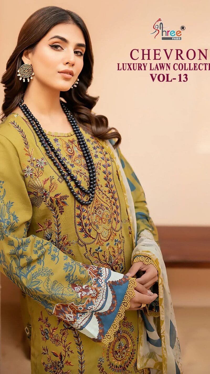 Chevron Luxury Lawn Collection Vol 13 Shree Fabs Pakistani Salwar Suits