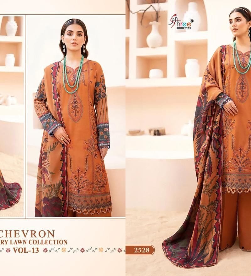 Chevron Luxury Lawn Collection Vol 13 Shree Fabs Pakistani Salwar Suits