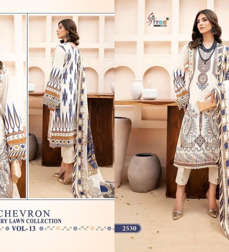 Chevron Luxury Lawn Collection Vol 13 Shree Fabs Pakistani Salwar Suits