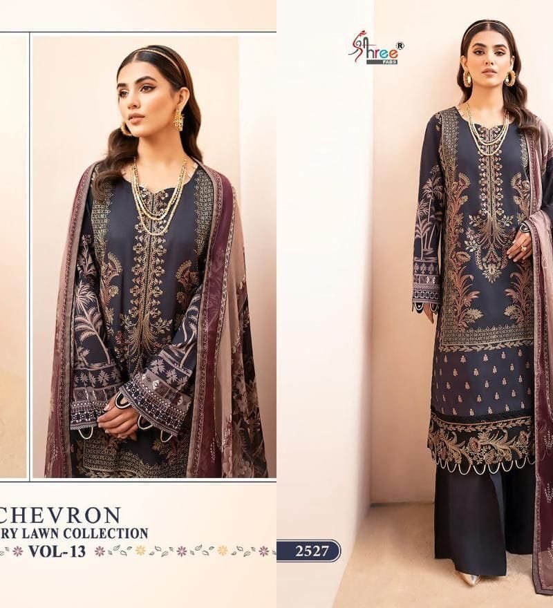Chevron Luxury Lawn Collection Vol 13 Shree Fabs Pakistani Salwar Suits