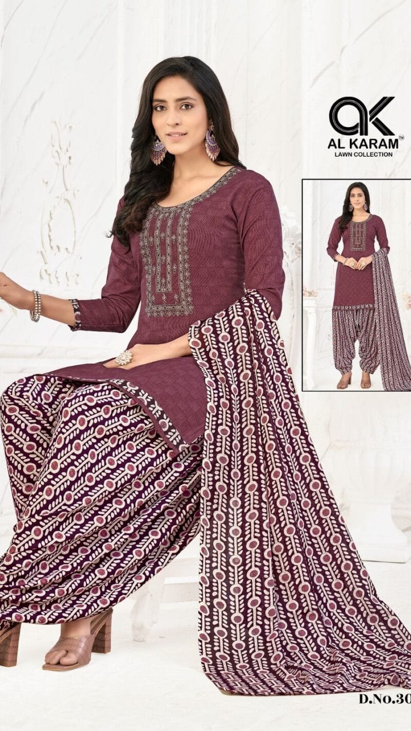 Diamond Vol 3 Al Karam Wholesale Cotton Dress Material