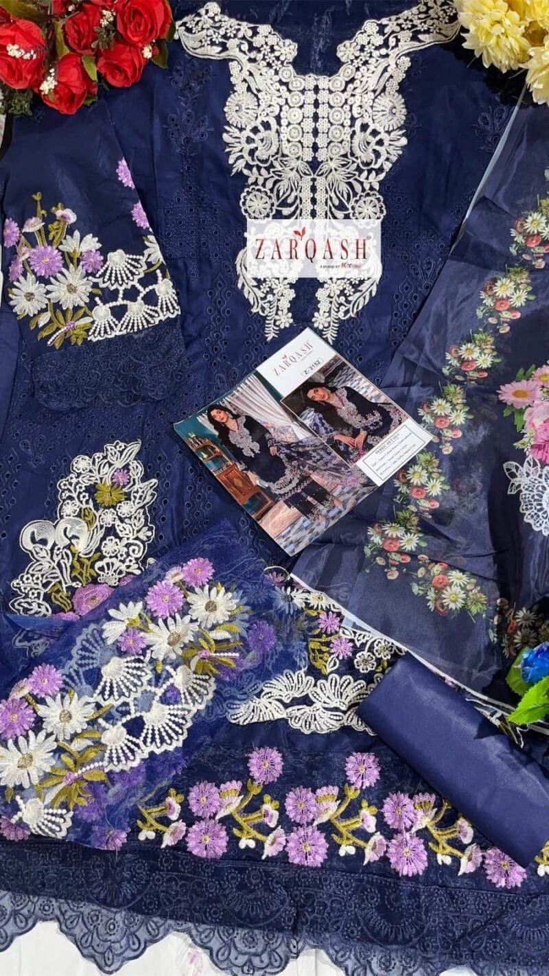 Elaf Festive Chikankari Zarqash Pakistani Salwar Suits
