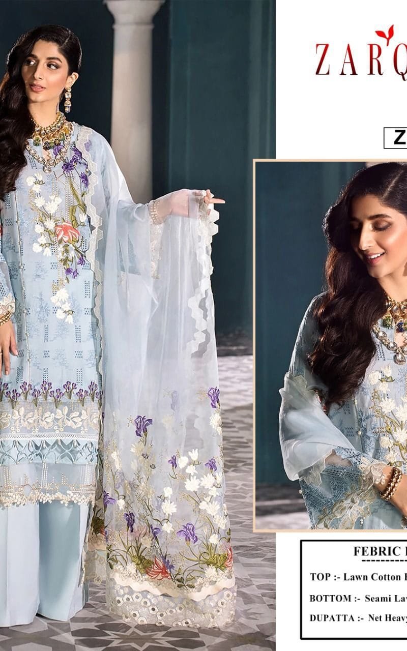 Elaf Festive Chikankari Zarqash Pakistani Salwar Suits