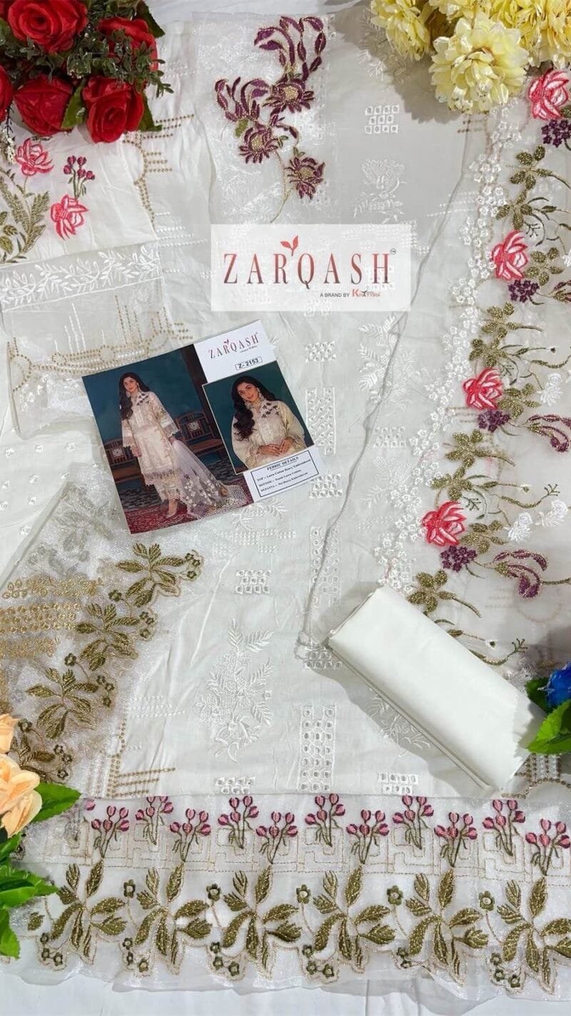 Elaf Festive Chikankari Zarqash Pakistani Salwar Suits