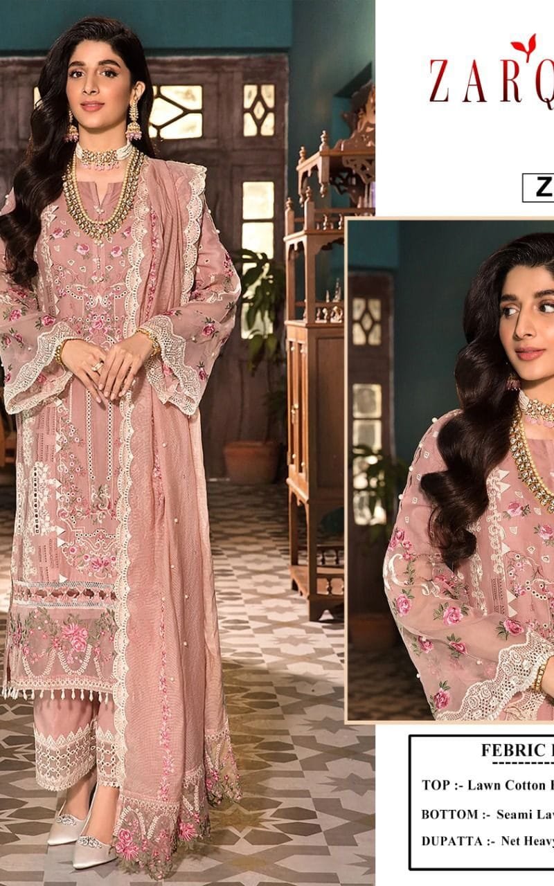 Elaf Festive Chikankari Zarqash Pakistani Salwar Suits