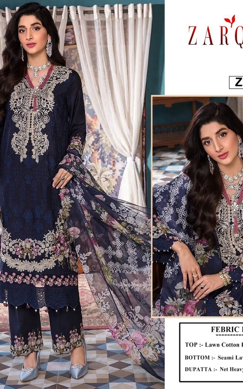 Elaf Festive Chikankari Zarqash Pakistani Salwar Suits
