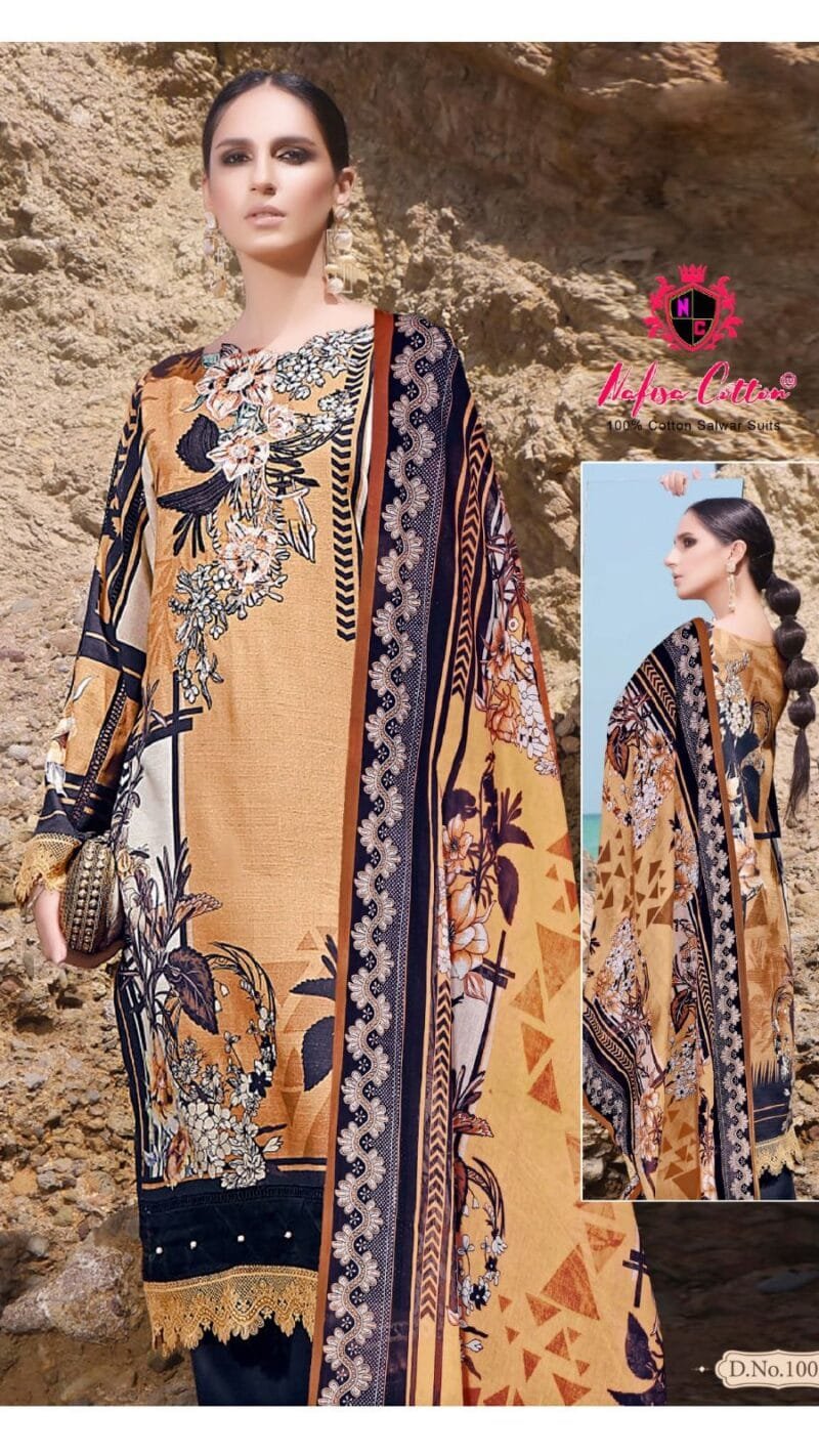 Esra Karachi Suits Vol 1 Nafisa Wholesale Cotton Dress Material
