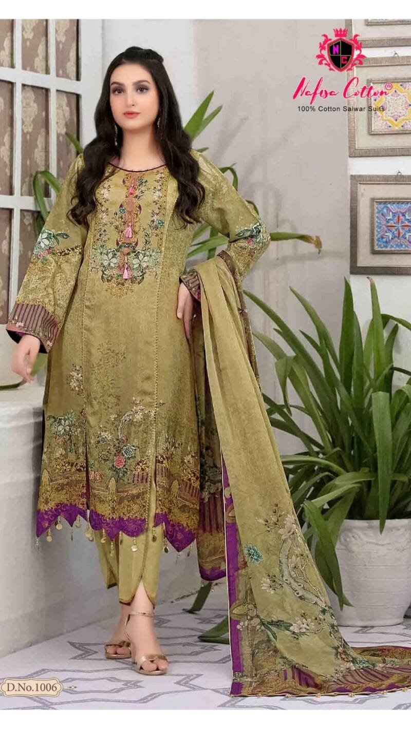 Esra Karachi Suits Vol 1 Nafisa Wholesale Cotton Dress Material