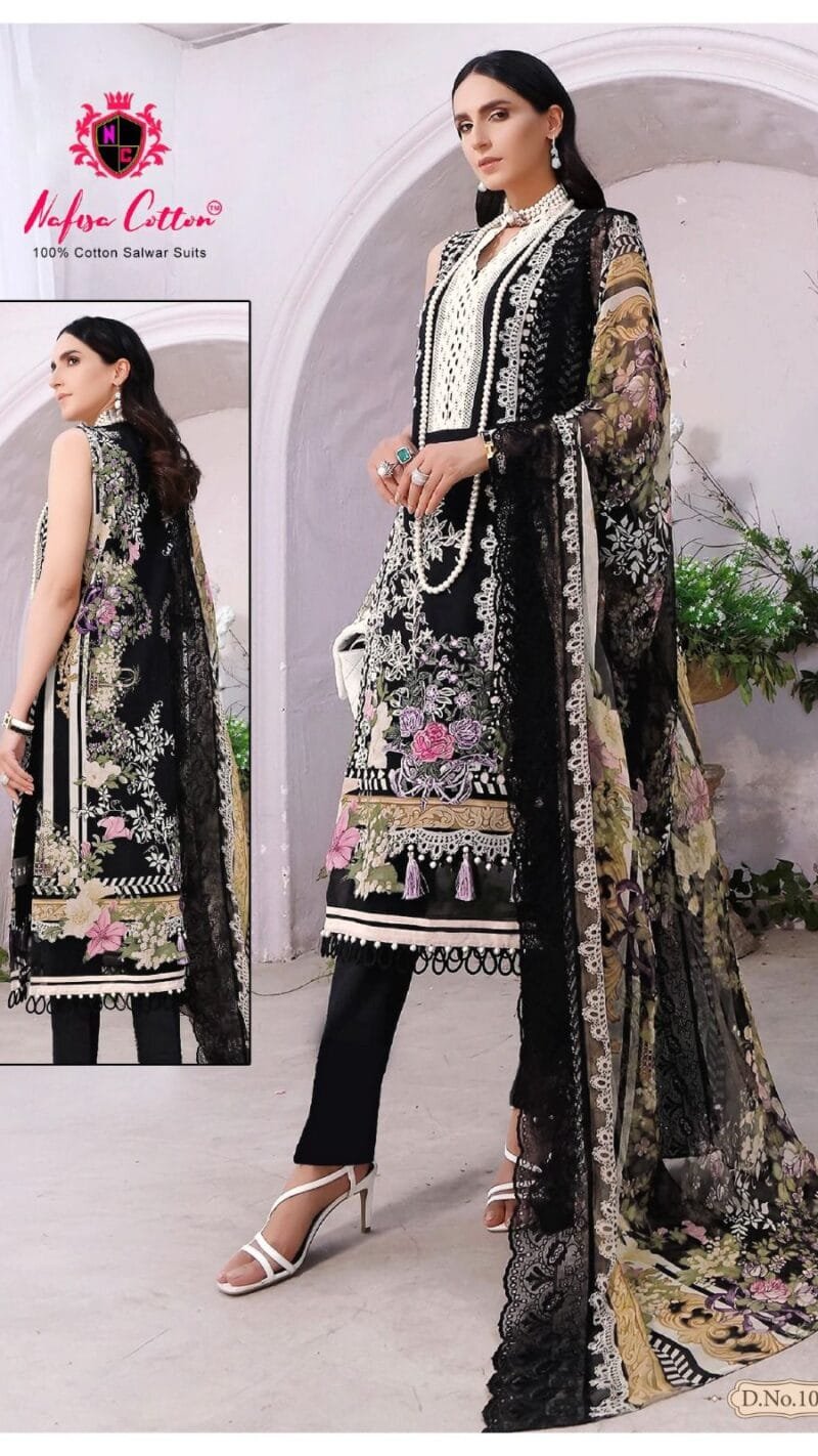 Esra Karachi Suits Vol 1 Nafisa Wholesale Cotton Dress Material