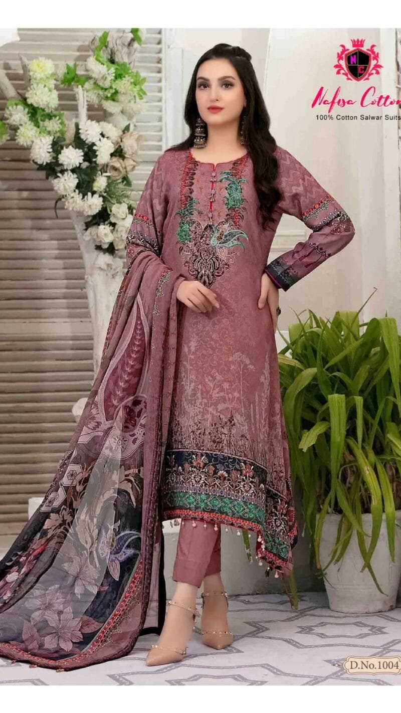 Esra Karachi Suits Vol 1 Nafisa Wholesale Cotton Dress Material