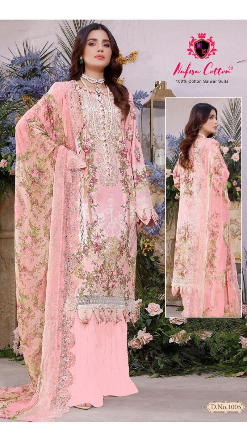 Esra Karachi Suits Vol 1 Nafisa Wholesale Cotton Dress Material