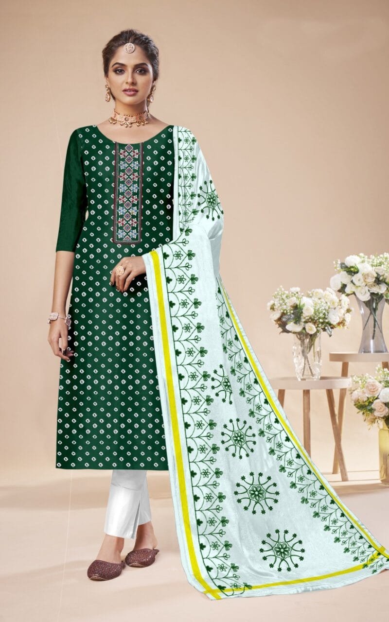 Exclusive Cotton Tie Work Print Wholesale Dress Material