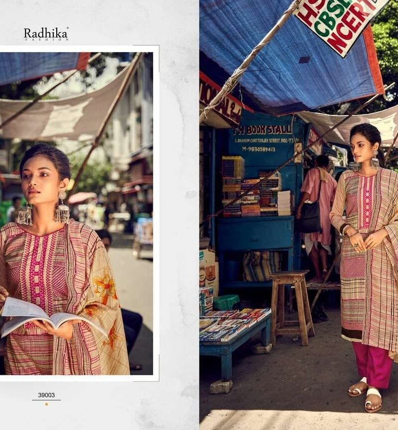 Gauhar Azara Zam Cotton Designer Print with Embroidery Work