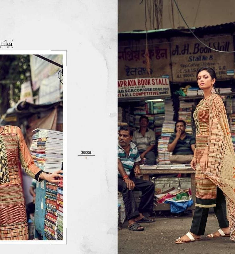 Gauhar Azara Zam Cotton Designer Print with Embroidery Work