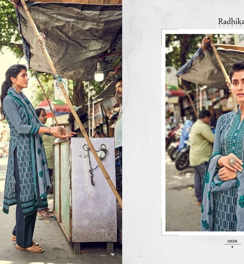 Gauhar Azara Zam Cotton Designer Print with Embroidery Work