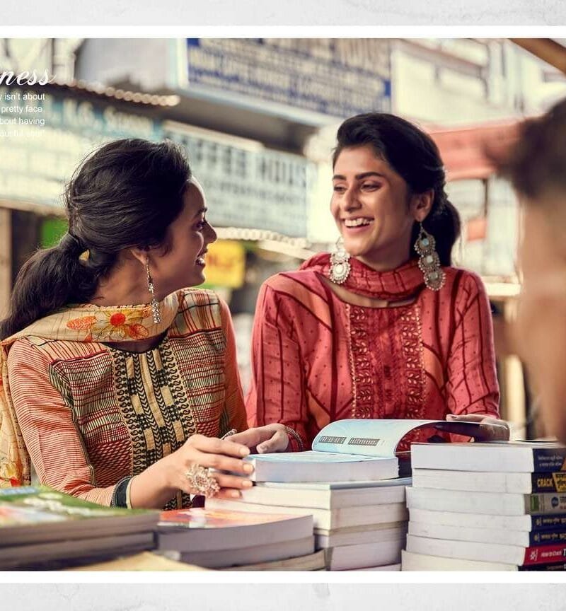 Gauhar Azara Zam Cotton Designer Print with Embroidery Work