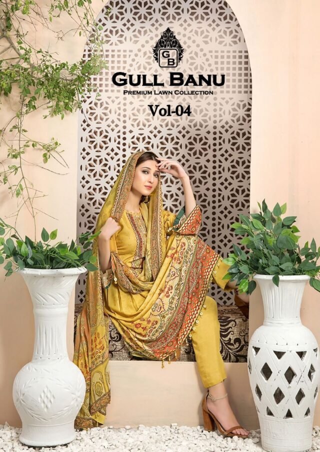 Gull Banu Vol 4 Wholesale Lawn Dress Material